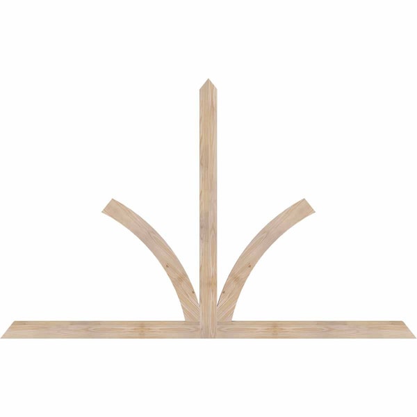 Ekena Millwork Richland Smooth Timber Gable Bracket, Douglas Fir, 84"W x 53"H x 1 1/2"D x 3 1/2"F, 15/12 Pitch GBW084X53X0204RIC00SDF - main